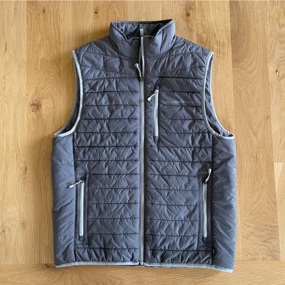 VINEYARD VINES Men Gray Quilted Vest
